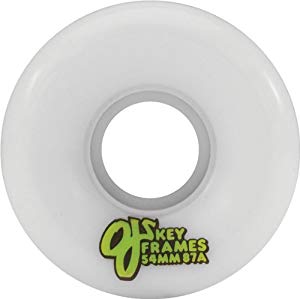 OJ Wheels Keyframe Plain Jane White w/ Lime Wheels (54mm 87a)