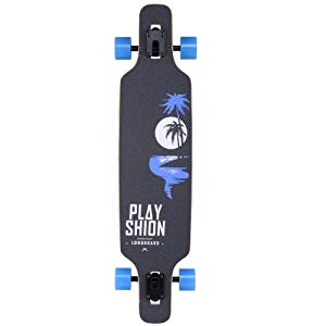 Playshion 39 Inch Drop Through Freestyle Longboard Skateboard Cruiser