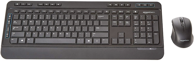 AmazonBasics Wireless Computer Keyboard and Mouse Combo
