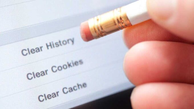 delete cookies and browsing history